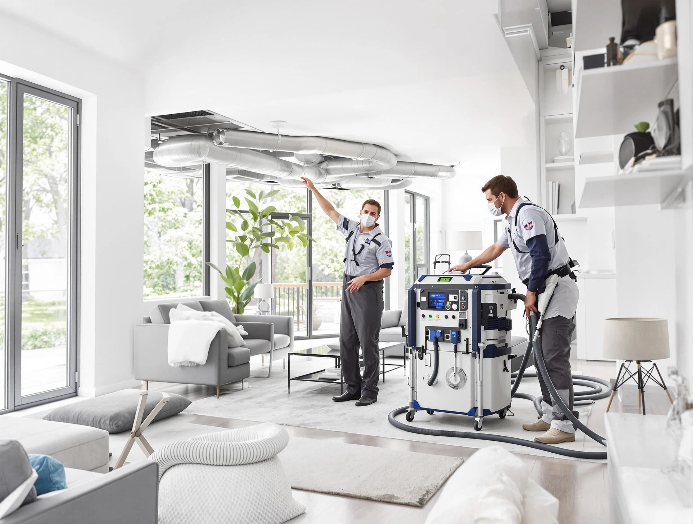 Clarkston Air Duct Cleaning professional conducting pure air duct cleaning with state-of-the-art equipment in Clarkston