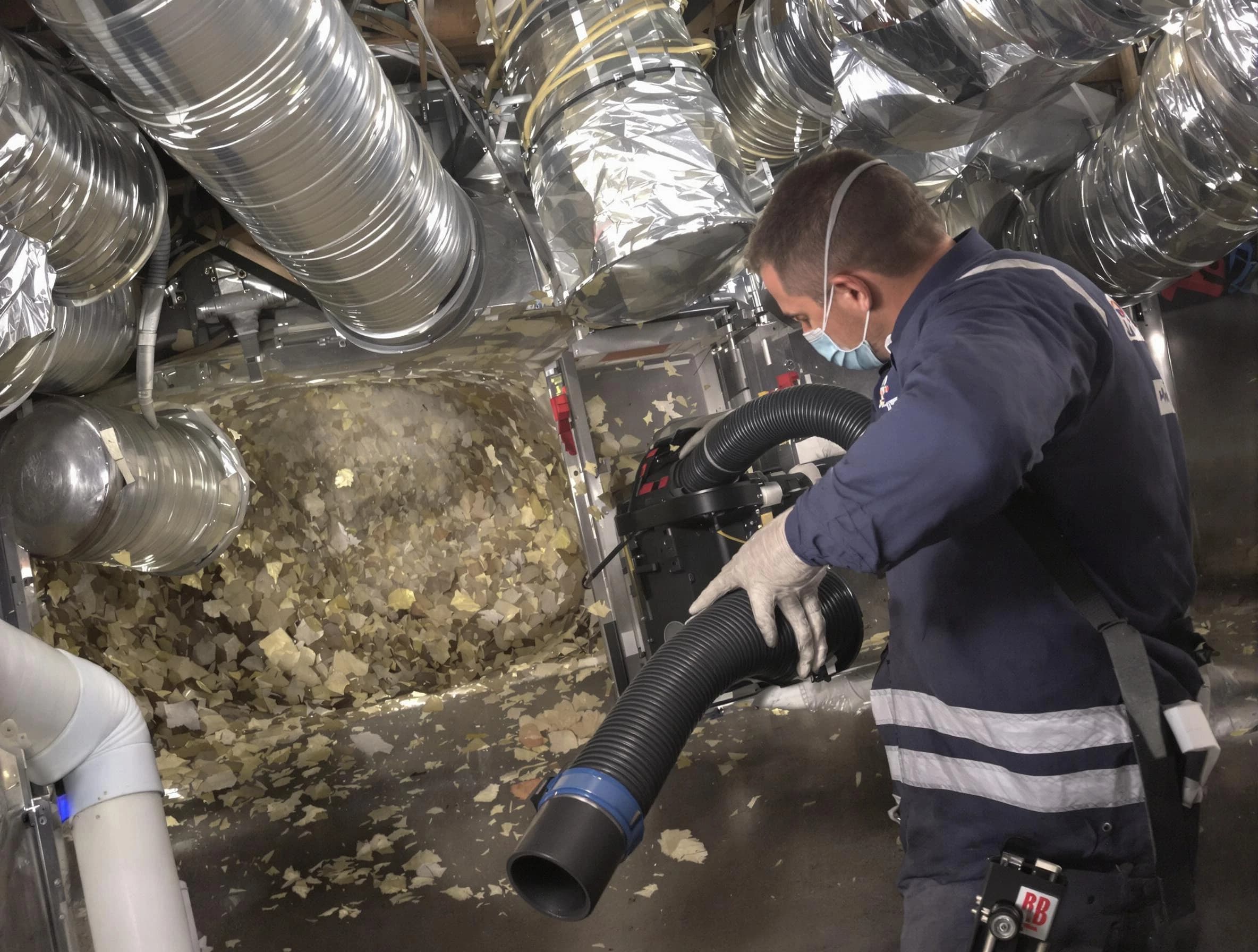 Clarkston Air Duct Cleaning specialist operating negative pressure cleaning equipment for thorough duct maintenance in Clarkston