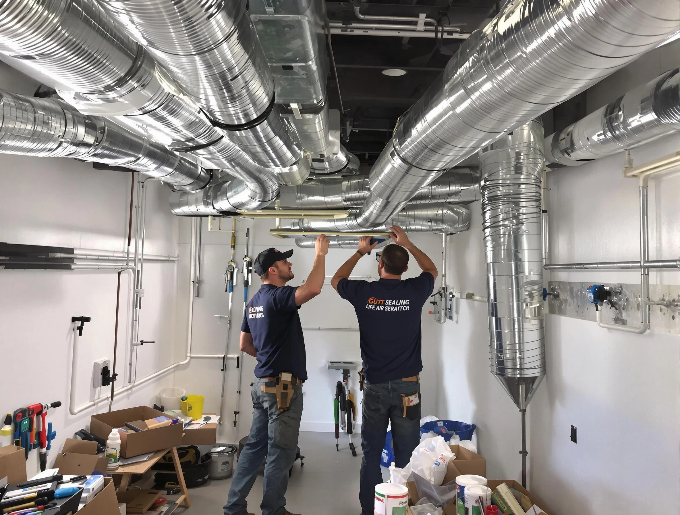 Clarkston Air Duct Cleaning technician applying professional duct sealing solutions in Clarkston